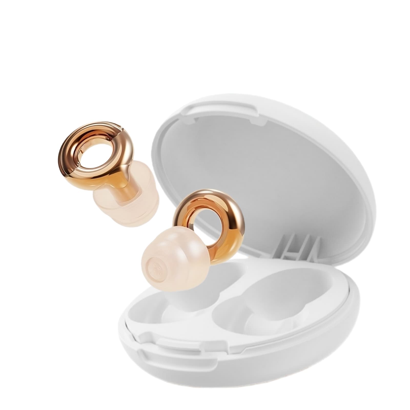 TEMU Earplugs Designed For Sleep, Reusable And Essential For Travel, Suitable For Work And Study, Includes A Portable Case And 4 Pairs Of Ear Tips In Sizes Xs, S, M, And L, Without Battery