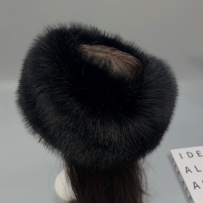 TEMU A Vintage White Plush Fox Headband With A Bohemian Style, Perfect For Snowy Scene Photography, Exuding An Ethereal Vibe