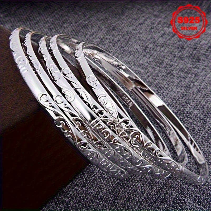 TEMU 5pcs Geometric Bracelet For Women, Minimalist Jewelry, Hypoallergenic Casual Attire, Gift For Her