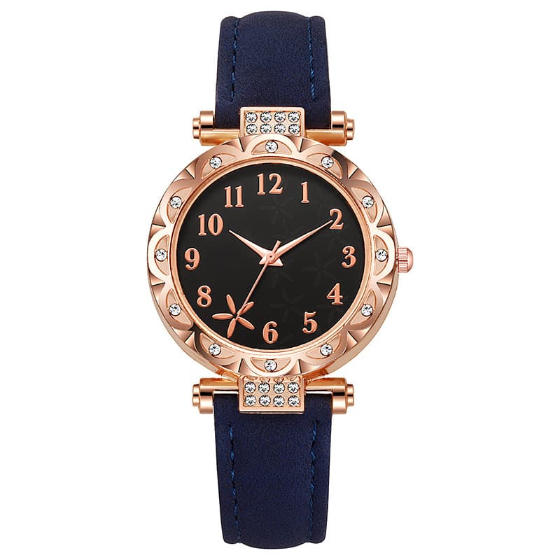 TEMU 1pc Women's Fashion Watch Faux Leather Strap Casual Watch - Starfish Pattern, Quartz Movement, Suitable For Student
