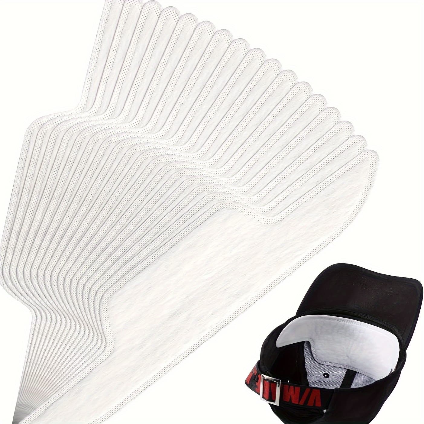 TEMU 24 Sweat-absorbing Hat Liners, Soft And Odor-resistant Pads For Golf Caps, Disposable Sweatbands For Safety Helmets, Suitable For Men's And Women's Baseball Caps And Shirts