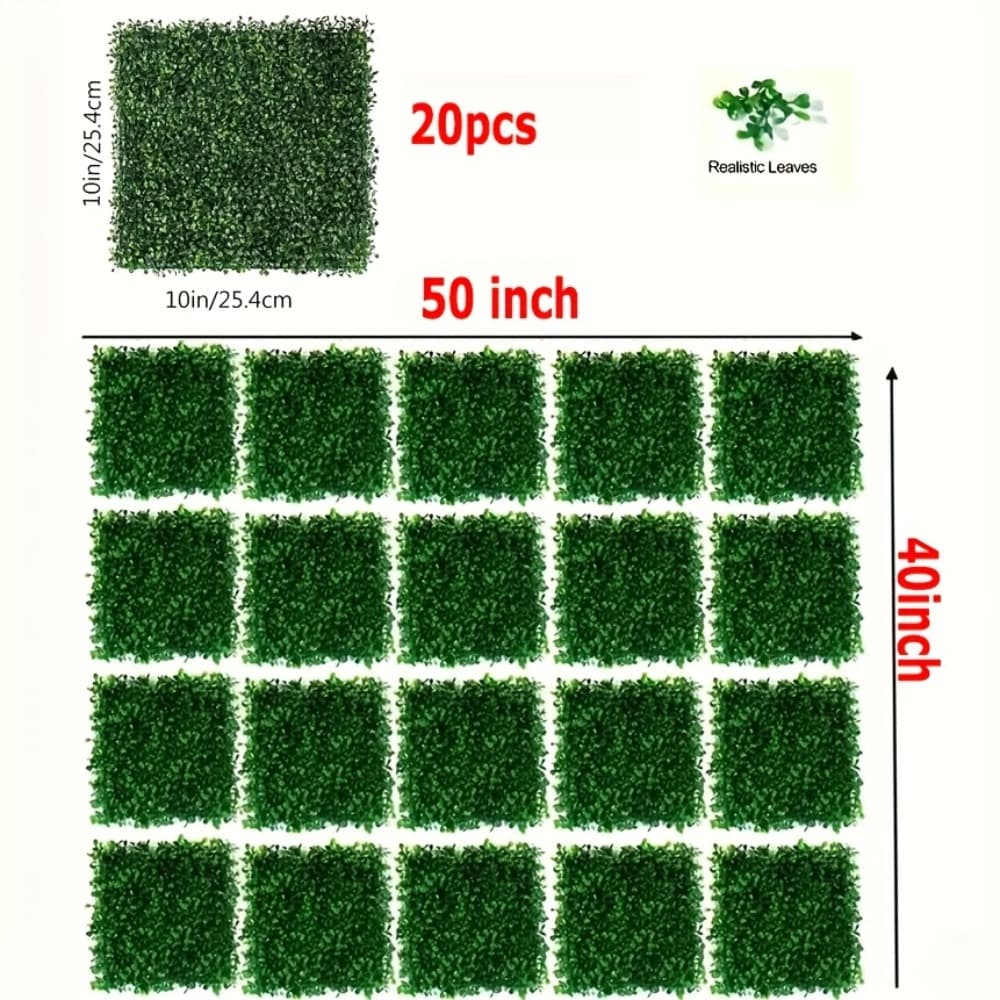 TEMU 12/20pcs Artificial Artificial Plant Wall, Artificial Lawn, Decorative Plant Lawn, Suitable For Home, Garden, Courtyard, Party Decoration, Artificial Plants & Greenery
