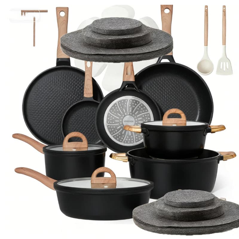 TEMU 12pcs Heat Resistant Kitchen Protector Set, 3 Sizes Non-scratch Heat Insulation Pads For Pots, Pans, Glassware And Baking Trays, Essential Cookware Storage Accessories
