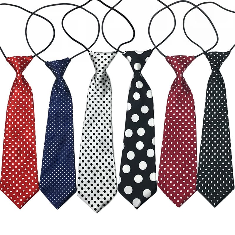 TEMU 6pcs Small Tie Female Ins Polka Dot Creative Fun Cute Polka Dot Student 28cm Trend