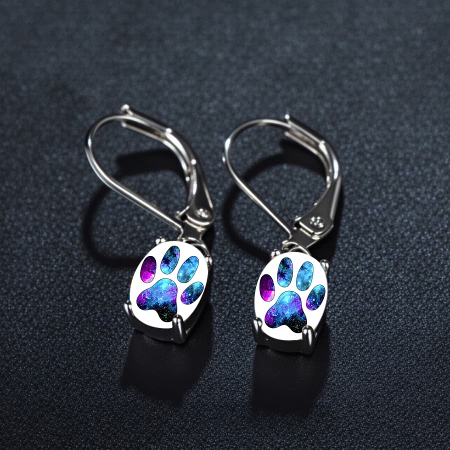 TEMU 2pcs Paw Print Earrings Earrings Space Earrings Universe Earrings Pendant Earrings Animal Earrings Jewelry Accessories Unique Jewelry Christmas Gifts Valentine Gifts Everyday Gifts Easter Gifts
