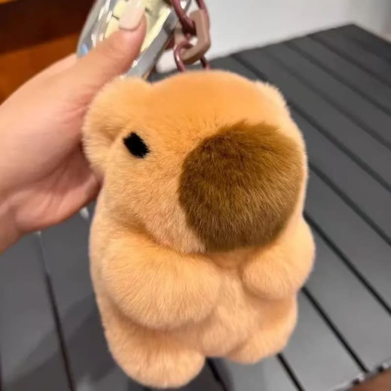 TEMU Cute Capybara Kapibara Keychain - Capybara-shaped Bag & Car Key Accessory With Kapibara Face, Capybara For &, Gift For , ,