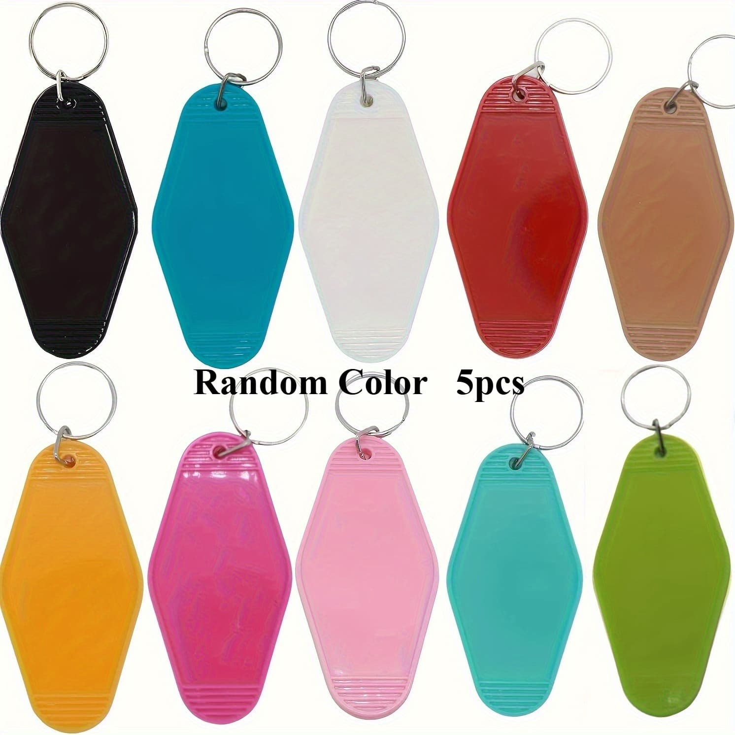 TEMU Random Color 5pcs Motel Key Chain Bulk Retro Motel Key Chain Key Label Cabinet Label