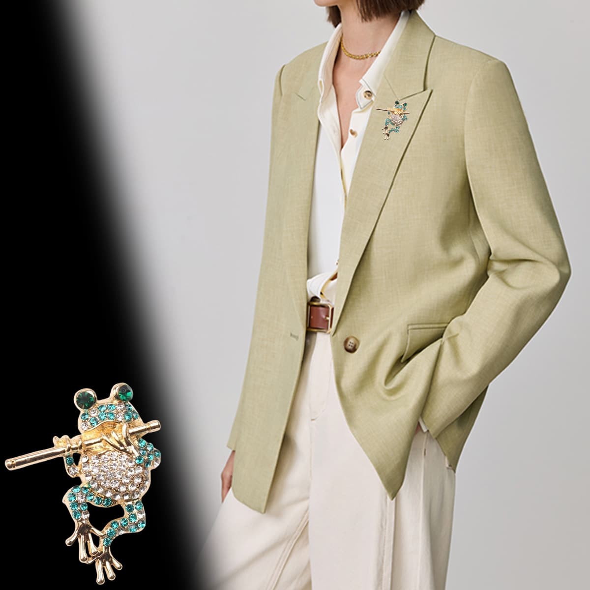 TEMU Vintage Exquisite Brooch Featuring A , Perfect For Ladies' Corsages