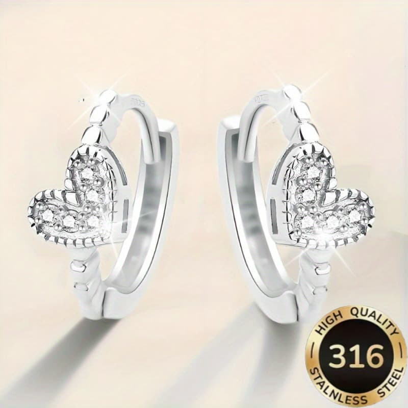 TEMU 1 Pair Of High-quality Steel Hypoallergenic Light Luxury Elegant Starry -shaped Element Design Women's Earrings Ear Circles Suitable For Daily Holiday Party Wear And Anniversary Gift