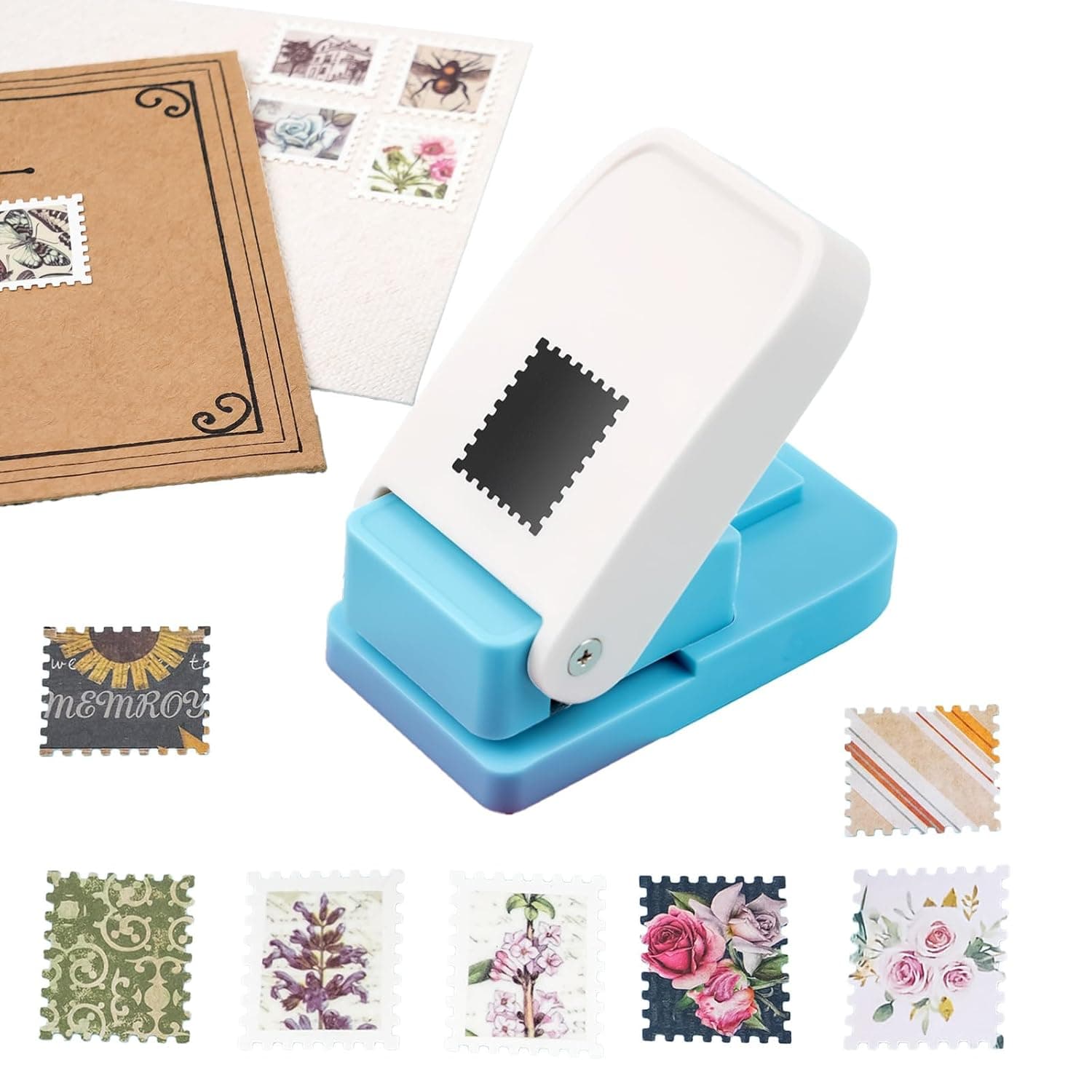 TEMU 1 Scalloped Rectangle Lever Action Punch - Scalloped Craft Punch Suitable For Paper Crafting, Scrapbooking, Card Making, With Lever Mechanism For Precise Stamping Paper, Compatible For Hobbyists