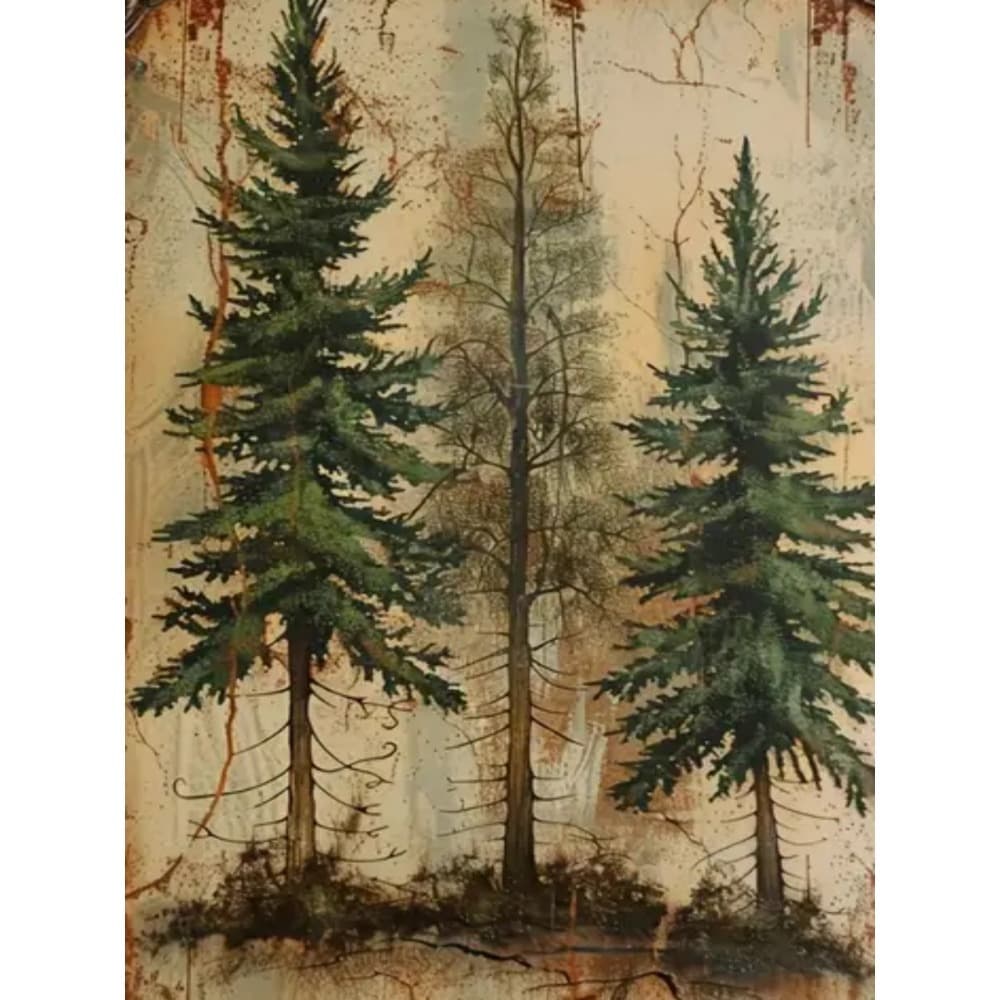 TEMU Diy 5d Diamond Painting Kit - Christmas Trees, 11.8x15.7in, Mosaic Art On Canvas, Rustic Home Decor & Handmade Gift Idea, , New Diamond Painting Kits