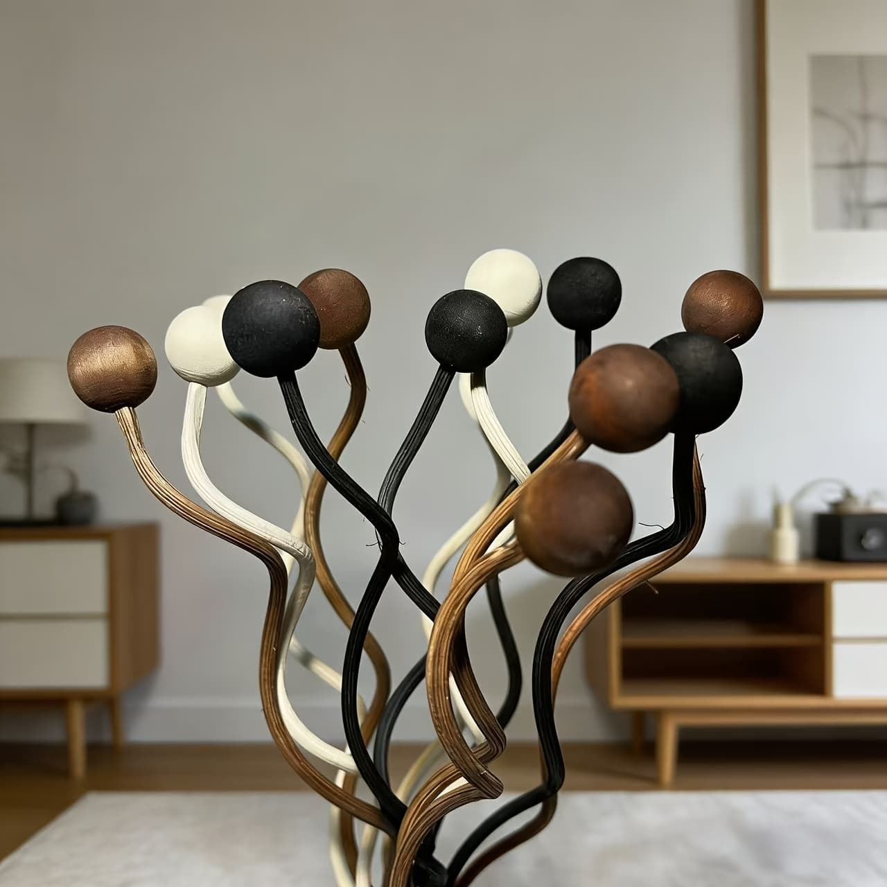 TEMU Diy Handmade Rattan Reed Diffuser, Natural Wooden Beads For Air Purification And Odor , Decor Ornament, Used As Decoration