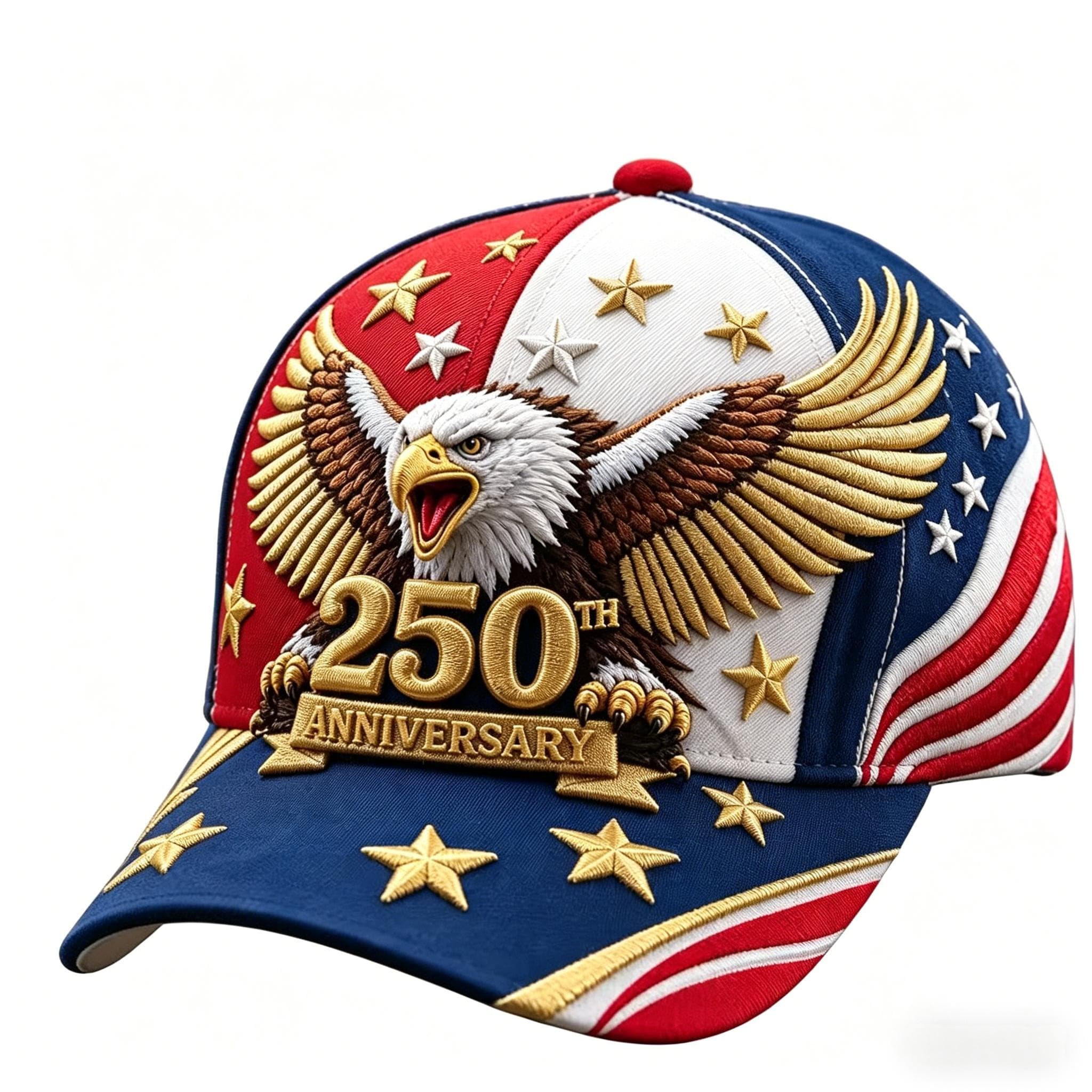 TEMU Usa 250th Anniversary Baseball With Eagle & - Breathable Unisex Hat Suitable For Daily Wear, Parties, Outdoor Activities, Patriotic Holidays, Machine Washable For History Celebration Gift