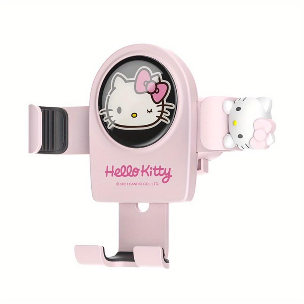 TEMU Hello Kitty Mobile Phone Car Bracket Air Outlet Car Navigation Rack Suction Plate Car Support Car Fixing Car