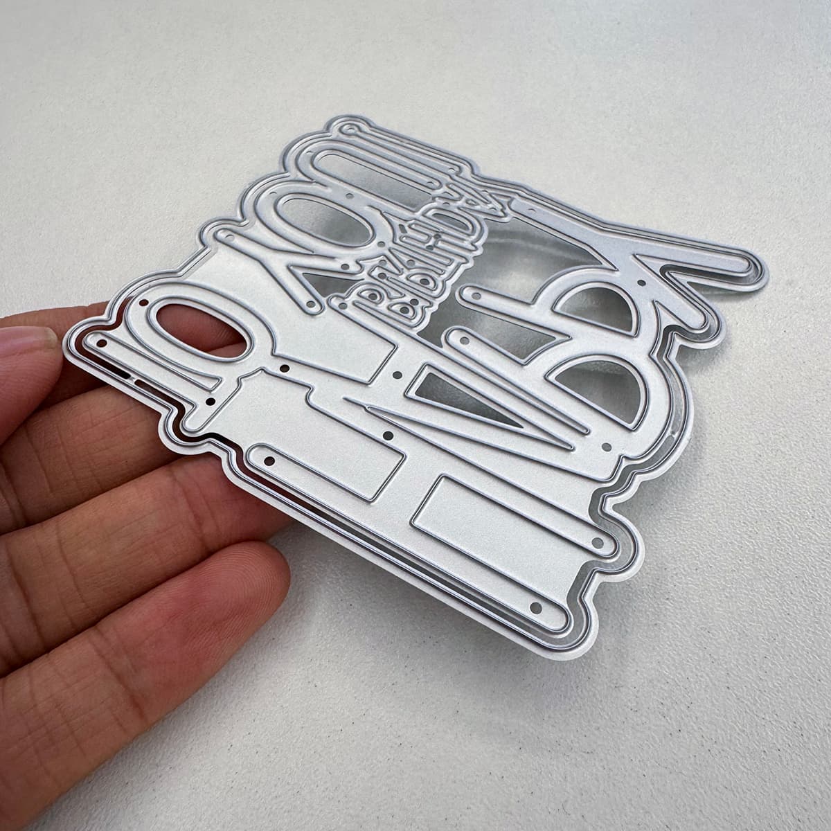 TEMU Original Lovely Layers Birthday Happy Birthday To You Metal Cutting Dies Diy Scrapbooking Album Greeting Cards Home Decoration Holiday Handle Hand Made
