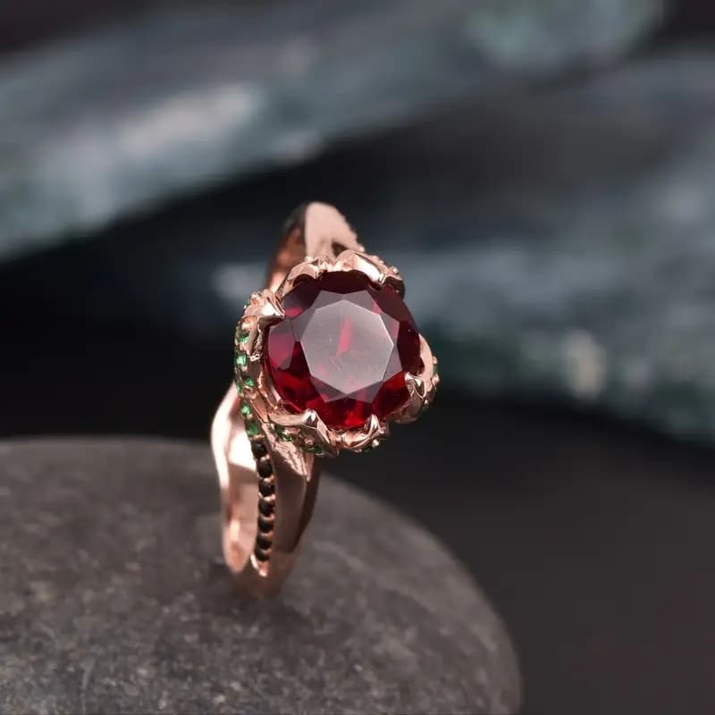 TEMU 1 And Elegant Rose Shaped Synthetic Ring, Suitable For Weddings, Engagements, And Daily Wear, For Teenager