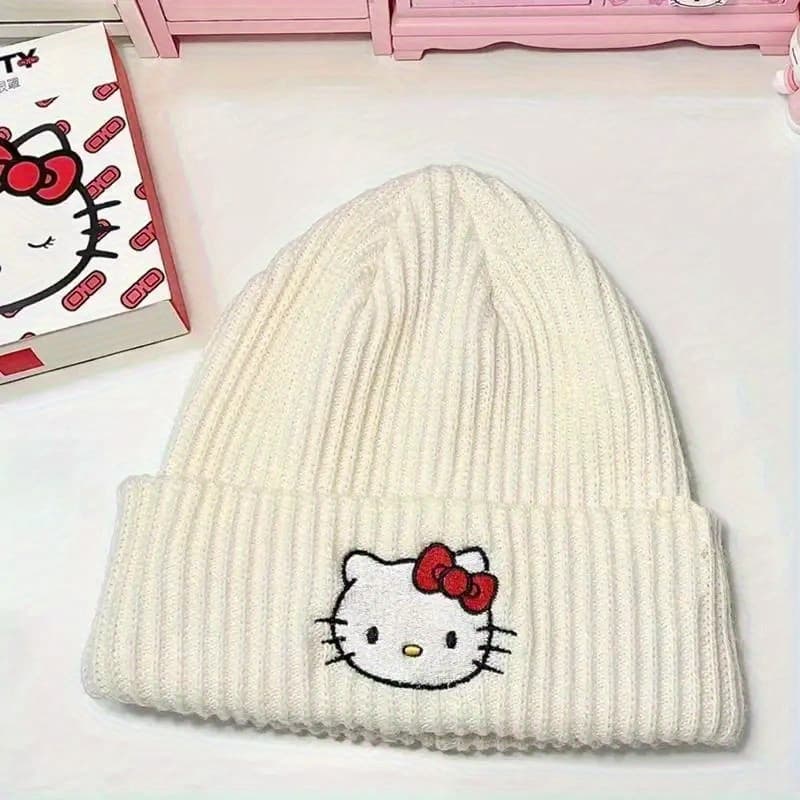 TEMU Cute For Hello Kitty Hat, Winter Ski Wetwarm Hat, Suitable For Ladies And. Gift For Women