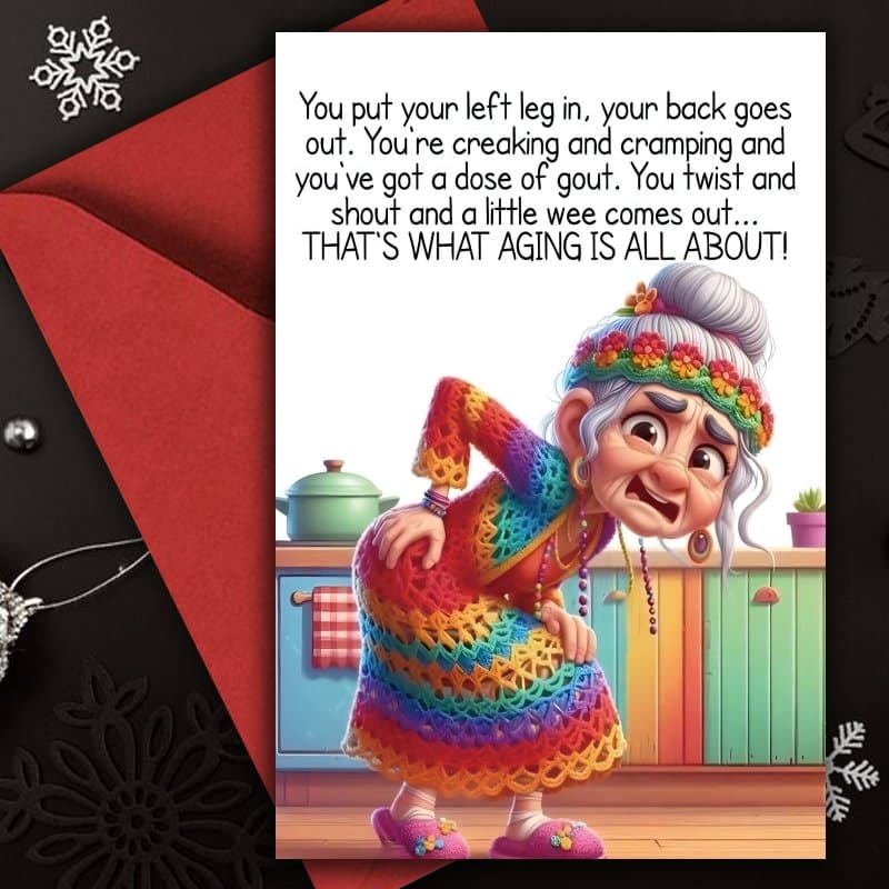 TEMU 4pcs (2 Greeting Cards + 2 Envelopes) Greeting Cards With Envelopes, Humorous Birthday Cards For Any Occasion, With The Theme Of Funny Grandmothers, Perfect For Use As Invitations