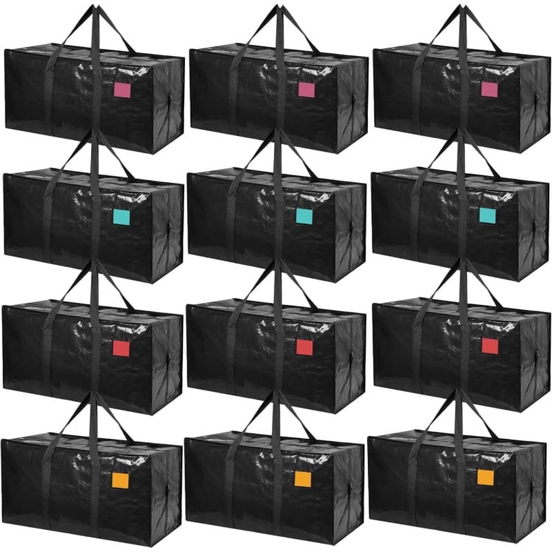 TEMU Moving Boxes Designed For Heavy Use, Featuring Reinforced Zippers And Wide Handles, As Well As Moisture-resistant Storage Solutions, Under-bed Storage