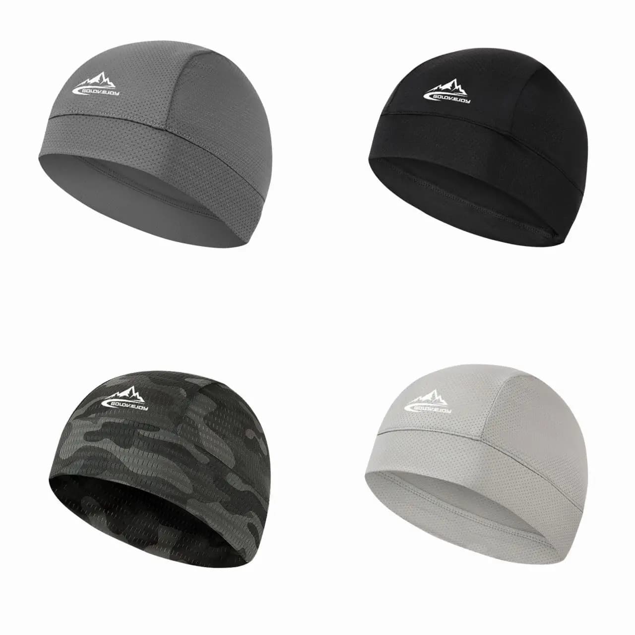 TEMU 4pcs Under- Cooling Mesh Liner - Breathable Cycling & Running With Sweat-wicking System, Quick-dry Beanie For , Fits For & Motorcycle Helmets (no Required) - Textile Materials, Hand Washable