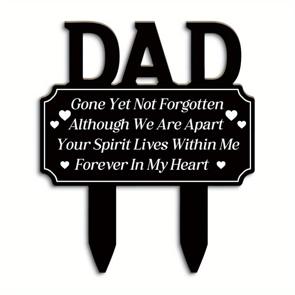 TEMU 2d Flat, [2d Flat] 2d Flat Putuo Ornament, Made Of Acrylic, Dad's Memorial Garden Sign - Clip-on, Universal Holiday, Garden Lawn Yard Decorative Sign, "gone But " Spiritual , 2d Flat
