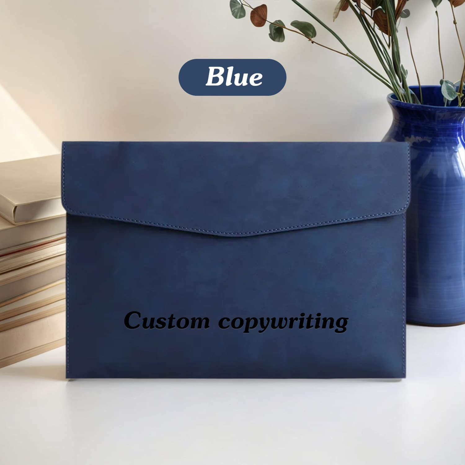 TEMU 1pc Customized Laser Engraved A4 File Folder | Personalized Name, Magnetic Closure, Large Capacity Document Organizer, Ideal For Business, Office, School Gifts, Made Of Faux Leather