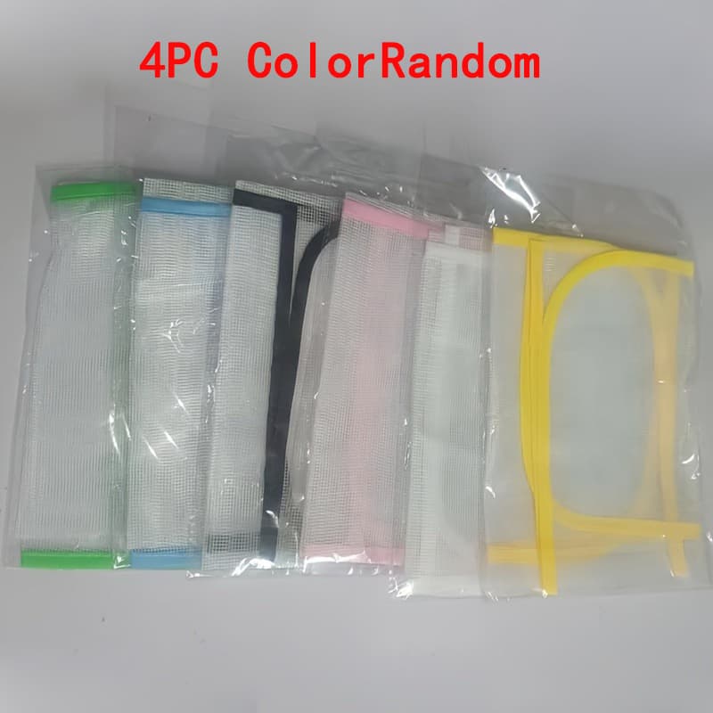 TEMU 4pcs Heat Resistant Ironing Board Cover Protector Pad - Durable Polyester Mesh For Steam Ironing, Clothes & Board Protection, Includes Plastic Storage Box, Random Color
