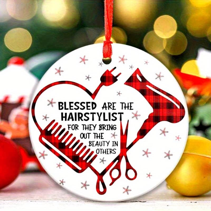 TEMU -3pcs, Hairdresser Hairdresser Christmas Ornaments Hairdresser Hairdresser Christmas Ornaments Hair Dryer Scissors Ornaments Gift Best Hairdresser Christmas Ornaments