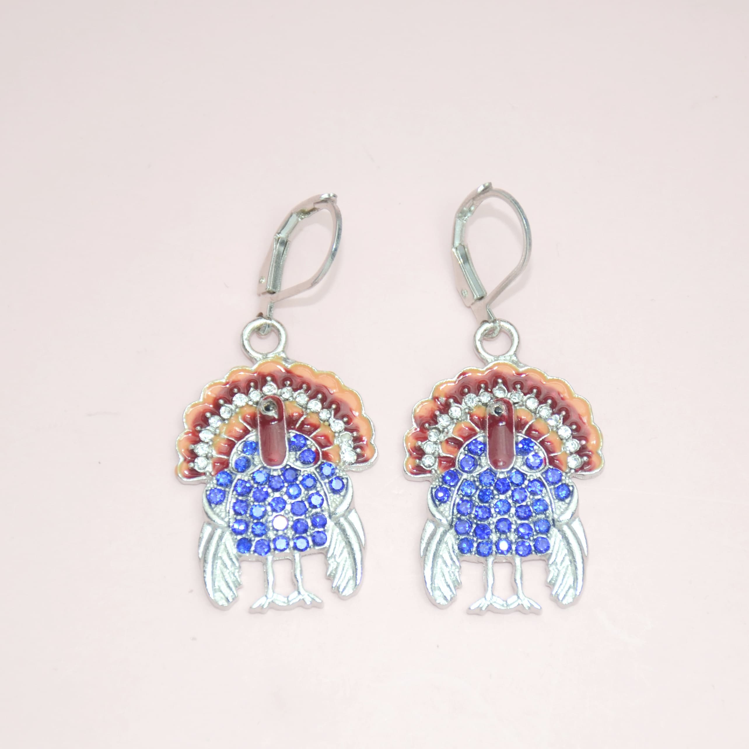 TEMU 2pcs Fashionable Turkey Pendant Earrings For Halloween, Thanksgiving, Christmas, Birthday Party, New Year's Gift, Jewelry For