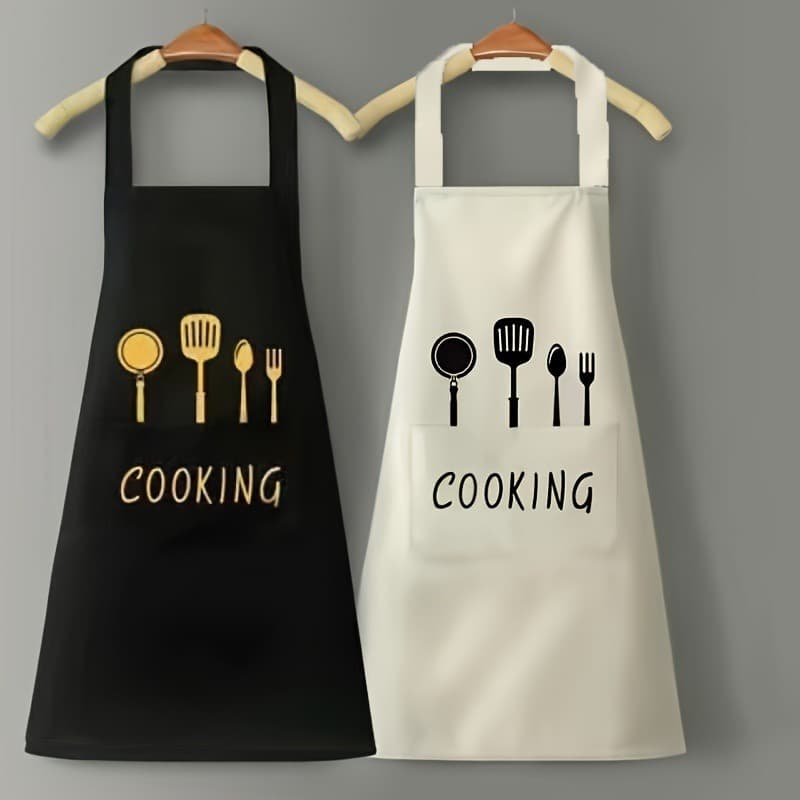 TEMU 2 Cooking Aprons With Pockets, Suitable Hand Washing, Designed Specifically Kitchens And Restaurants, In , Featuring Chef Hats And Cutlery Patterns