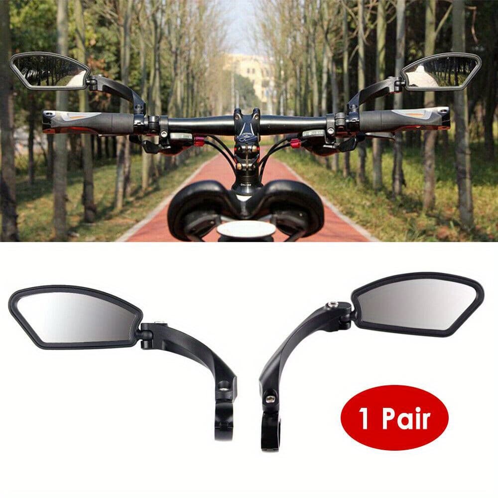 TEMU 1 Pair (2pcs) Handlebar Mirrors Bike Biking Mirror Handlebar Mount Rotatable Rear View