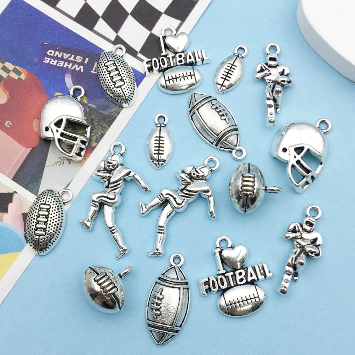 TEMU 16pcs Pattern Jewelry Additions Hanging Additions, Earrings, Necklaces, Bracelets Jewelry Additions, Handmade Additions, For Gifts