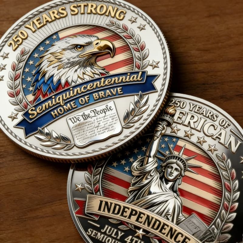 TEMU 250th Anniversary Items Token Patriotic American Keepsake Us History Day Gift