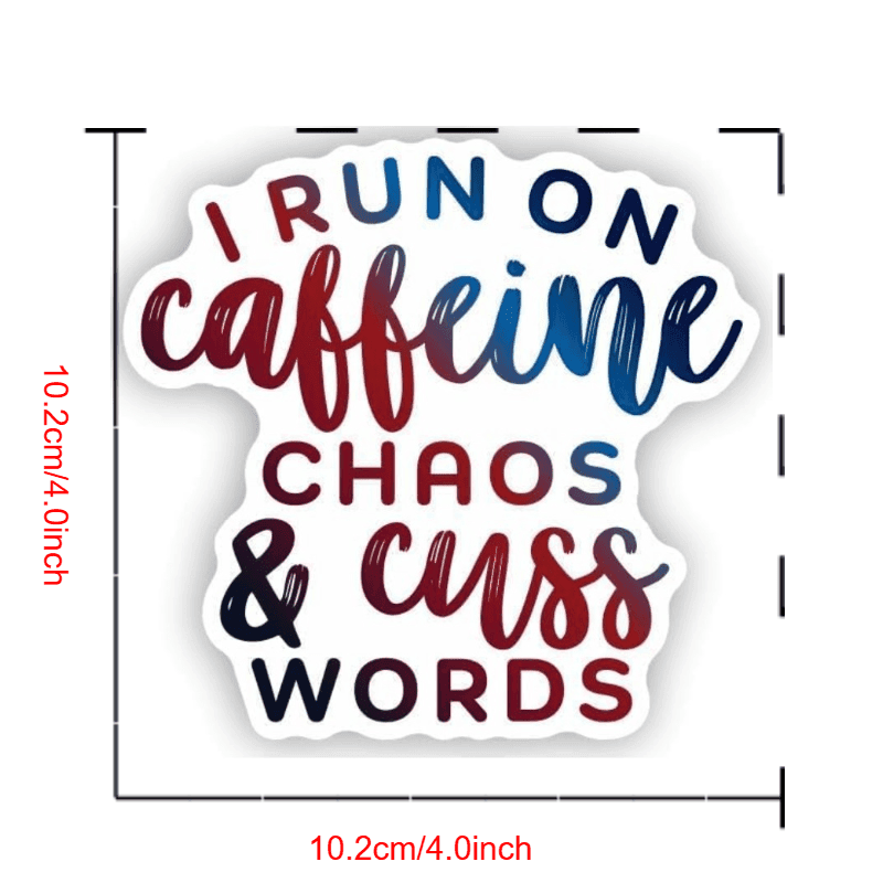 TEMU On , & Words - Funny Car Sticker & Waterproof Vinyl Decal For Laptops, Water Bottles, Bikes, Skateboards, Hard Hats & More - Lettering, Durable & Weatherproof, Great For Daily