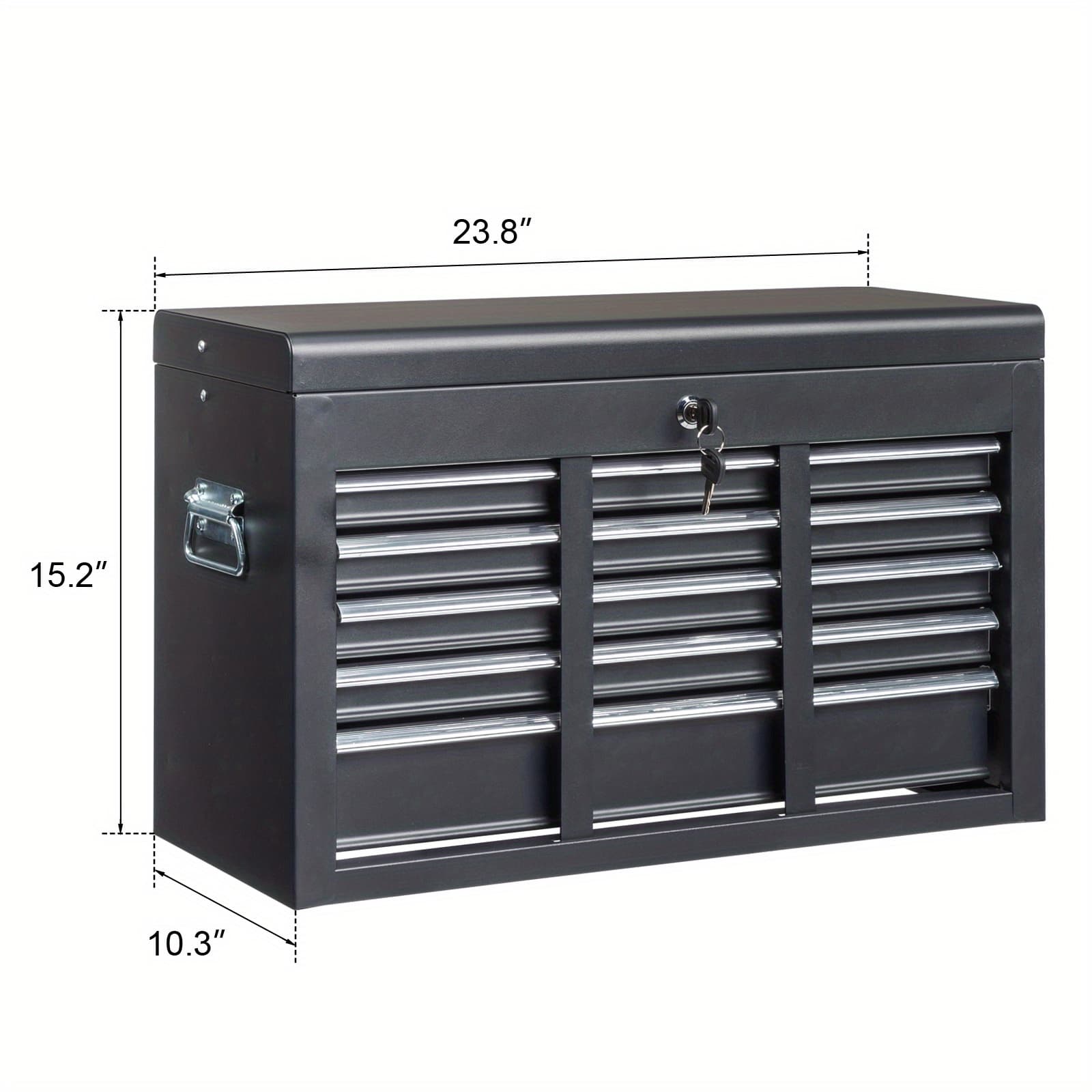 TEMU Leadzm Tool Storage Cabinet | 5 Drawers, Lockable, Black Steel, , Floor Mount