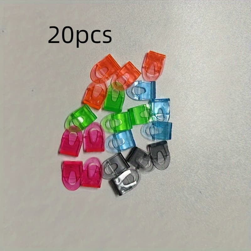 TEMU 20pcs Mini Plastic Memo Holders, Colorful Notebook Tab Page Clips, Bookmark Accents, Office Paper Organizer Clamps