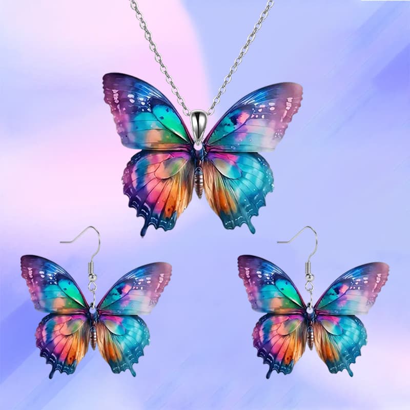 TEMU 1set Fashionable Acrylic Earrings Necklace Christmas Birthday New Year Gift Party Jewelry Valentine's Day Anniversary Birthday Party Gift Jewelry