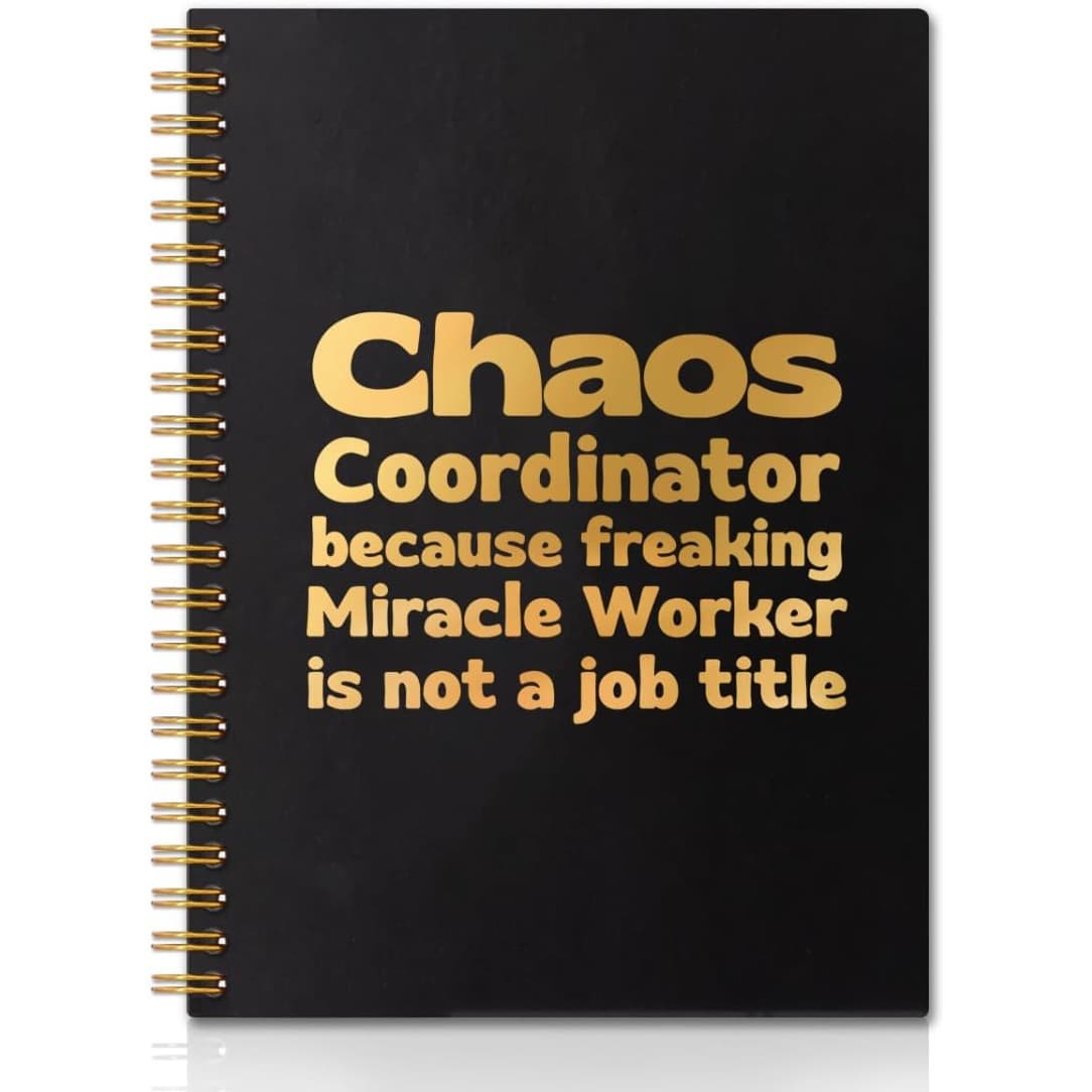 TEMU 1 Pcblack .5*8.3in With Funny Notebooks For Work, Funny Notebooks For Work, Premium -bound Hardcover.college School Supplies, Friend Gifts