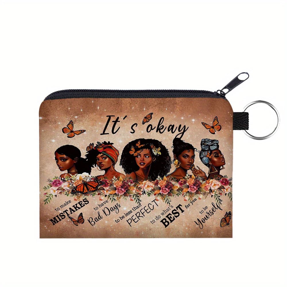 TEMU 3d Printed Girlfriendfriendfriendship Polyester Coin Purse, Digital Printed Change Wallet, Multi-functional Holder, Coin Purse, Earphone Bag, Holiday Gift 22913, Best For Christmas, Thanksgivin