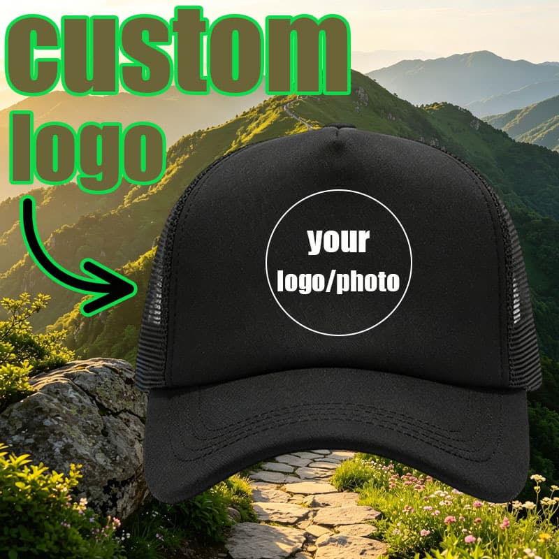 TEMU 1pc Customizable Diy Trucker Hat, Outdoor Lightweight Mesh Baseball , Text And Design Customization, Versatile Accessory Duckbill , Breathable And Sweat-wicking For Hiking And Travel
