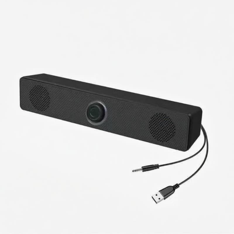 TEMU Pc Wired Soundbar Speaker, Usb Wired Computer Soundbar, Stereo Surround Sound Bar Speaker With Knob Volume Control, No Wireless And Battery, For Pc Desktop Laptop Monitor