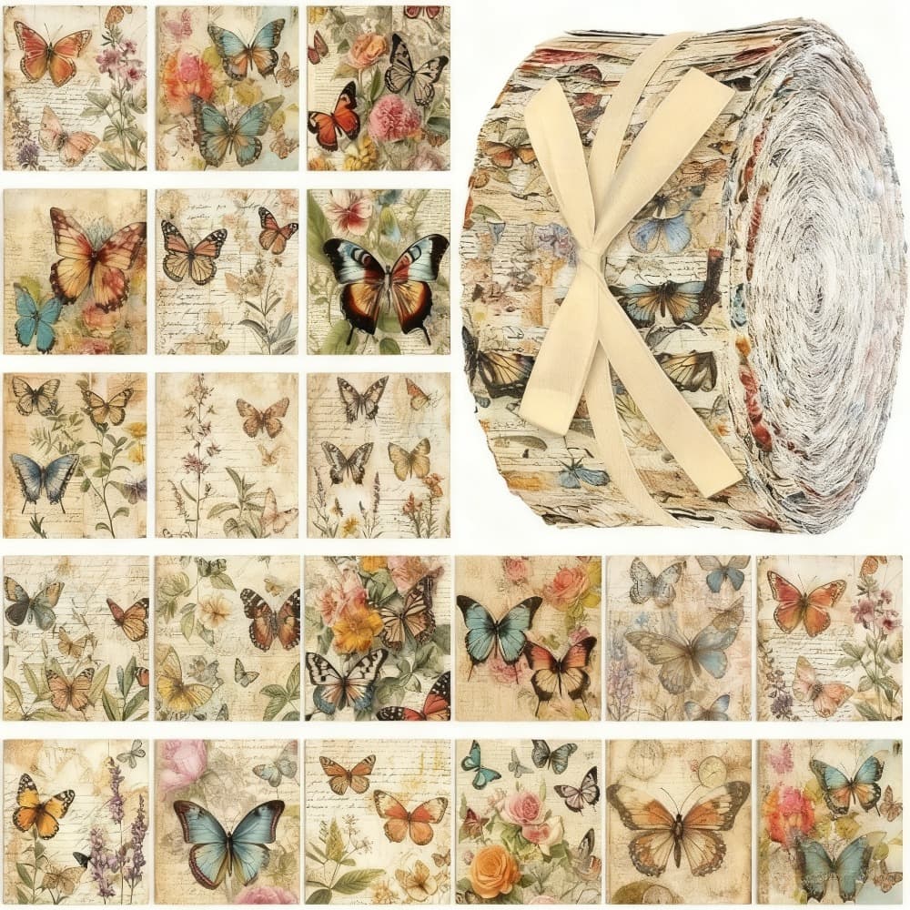 TEMU 80pcs 6.5*50cm (2.55*19.7 Inches) Vintage Series Theme, Articulated Fabric Set, Diy Craft Material, Set With Different Patterns, Hobbyist Pre-cut Diy Handmade Doll Clothing And Sewing Supplies.