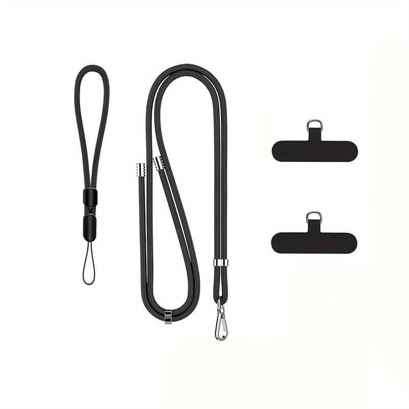 TEMU 4pcs Set Couples' Fashion Phone Lanyards | Colorful Crossbody Wrist Straps, Durable Anti-loss Bracelets, Unisex, Perfect Valentine's Day Gift, Nylon Material