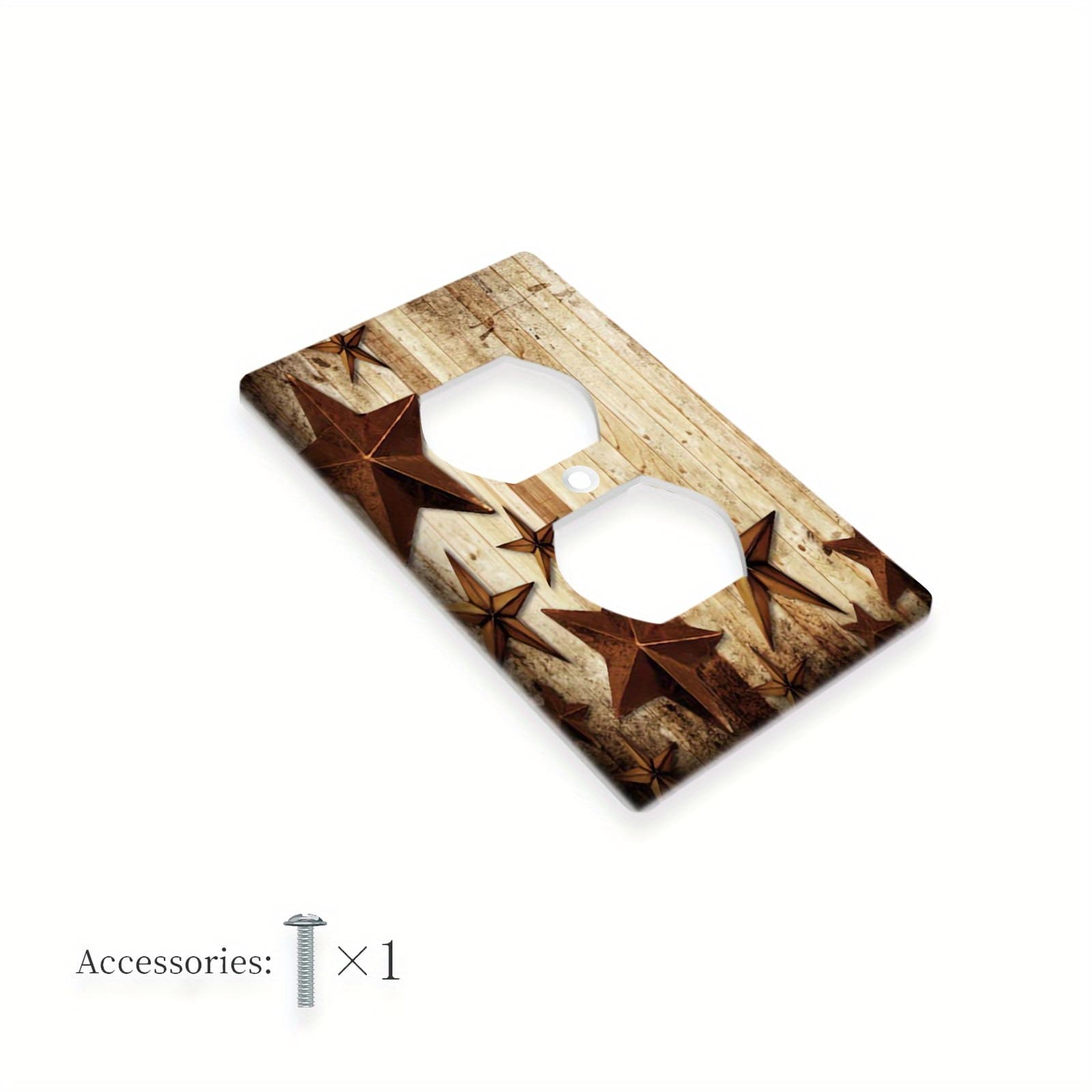 TEMU 1pc 1gang/2gang Farmhouse Decor Wall Plate Cover Light Switch Cover Decorator Switch Wall Plate Home Decor Covers Decor For Room Kitchen Bathroom