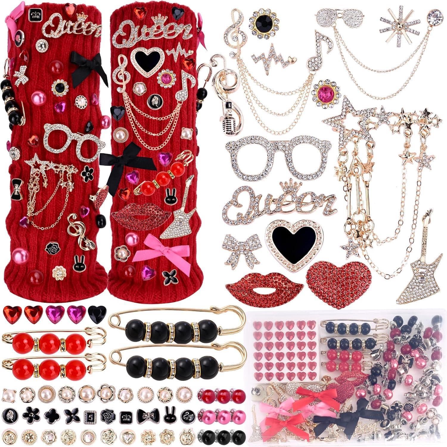 TEMU 114pcs Junk Socks Charms Kit | Includes Charms And For Crafting And Projects