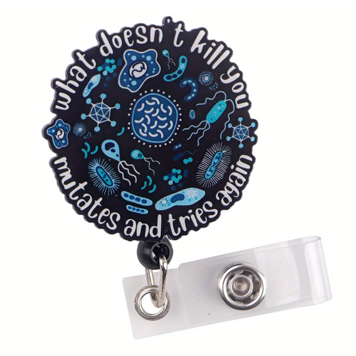 TEMU Funny 2d Flat Retractable Holder Reel With Cute Design, Nurse Hospital Badge Holder Office Lanyard 1pc