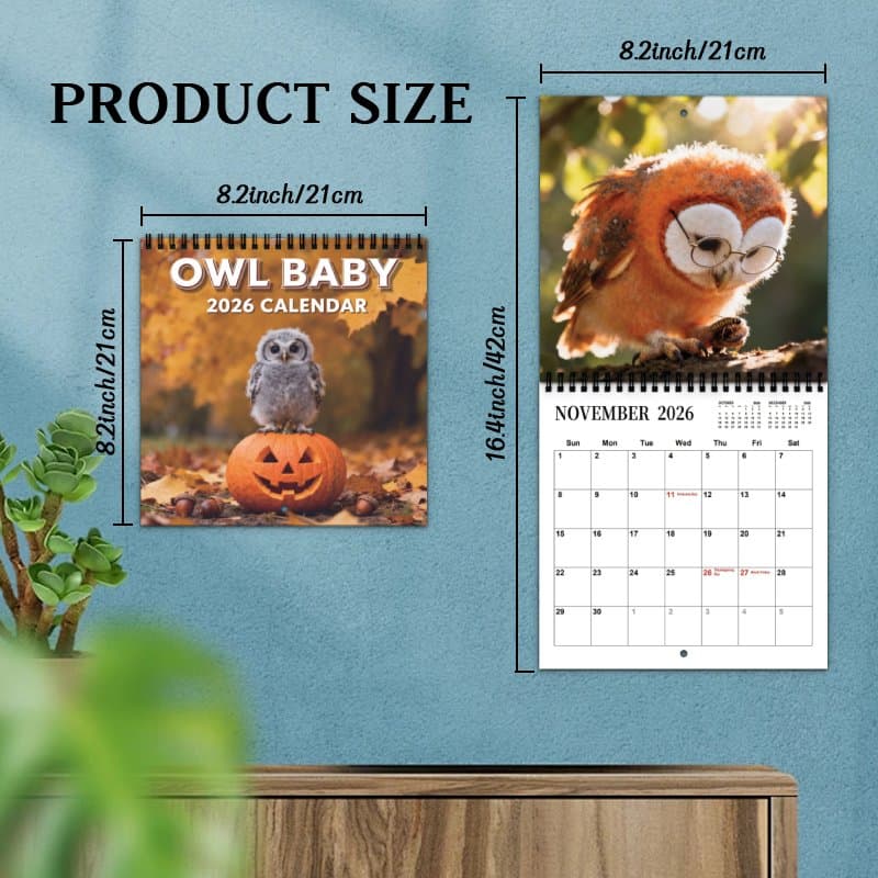 TEMU 2026 Cute Aesthetic Design Fold Wall Calendar Planner, 12-month Large Layout, Monthly Photos & Closure, For Home, Office, Daily Plan, Ideal Christmas And New Year Gift