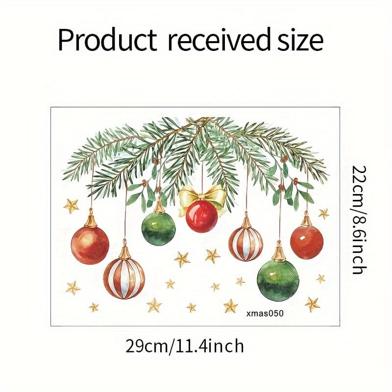 TEMU 1pc Christmas-themed Ball Toilet Sticker, A Self-adhesive Decoration For The Bathroom, Removable And, Suitable For Toilet Lids And Tiles