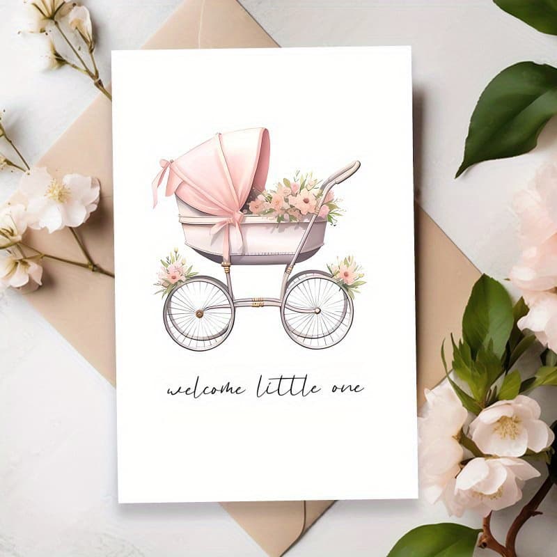 TEMU Interesting Baby Shower Greeting Card Gift 1pc Funny Congratulations Newborn Birth, Perfect For Birthday Baby Shower, Ideal Gift For Daughter Granddaughter Niece Sister