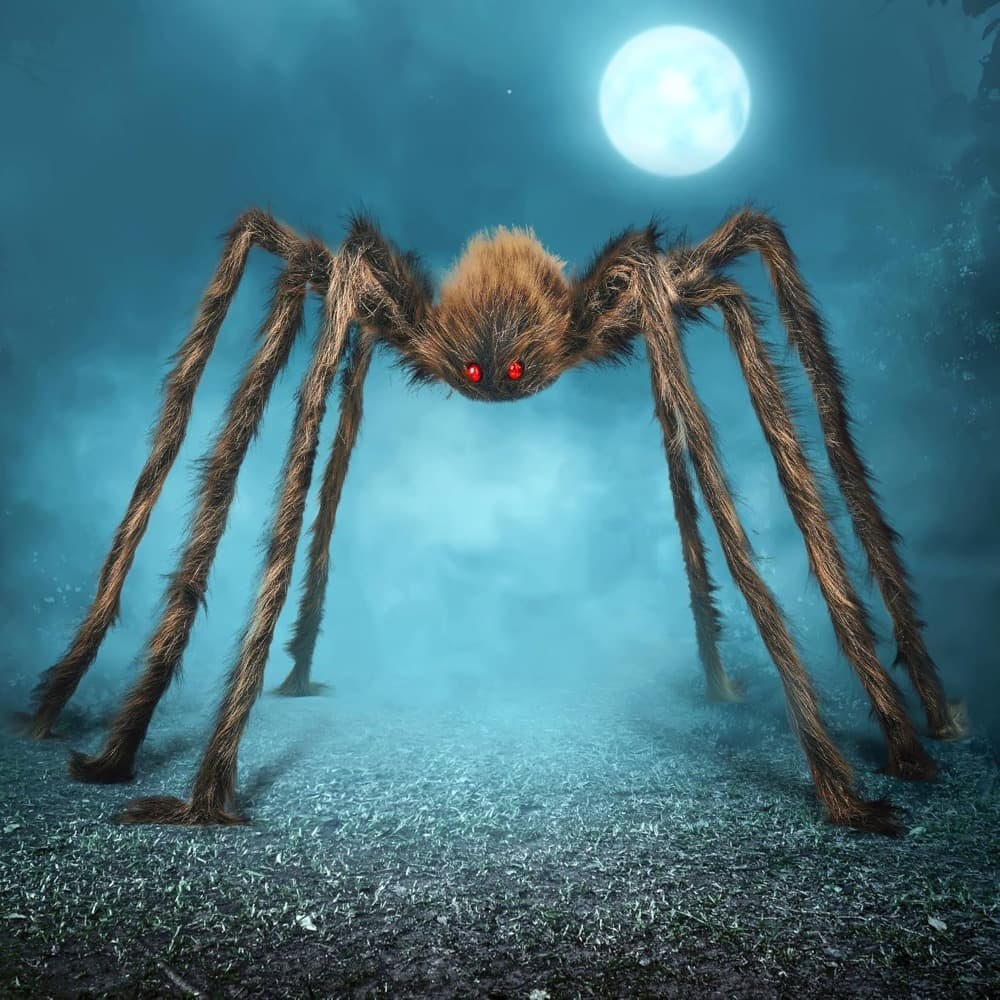 TEMU Halloween Outdoor Decoration Giant , Scary Large Props Suitable For Garden Lawn And Indoor Party Decoration, Brown